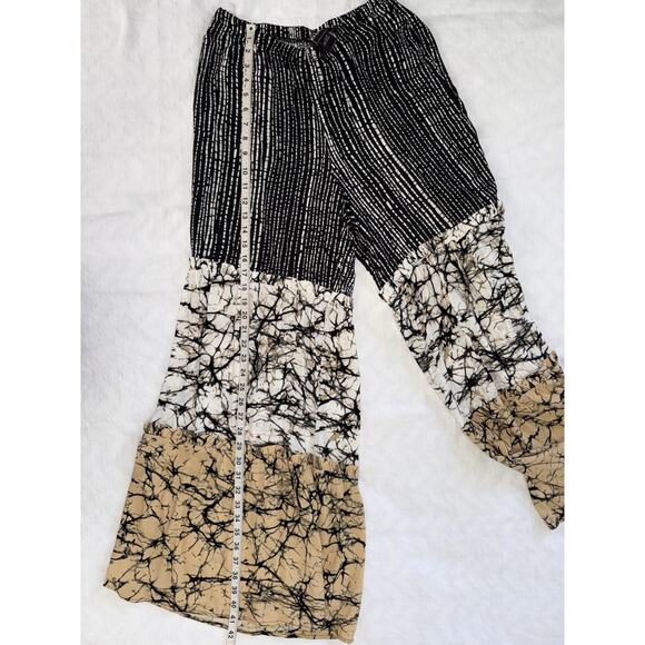 Coco Bianca Tiered Palazzo Pants Tropical Comfortable Bohemian Cottagecore Sz S - Picture 8 of 15